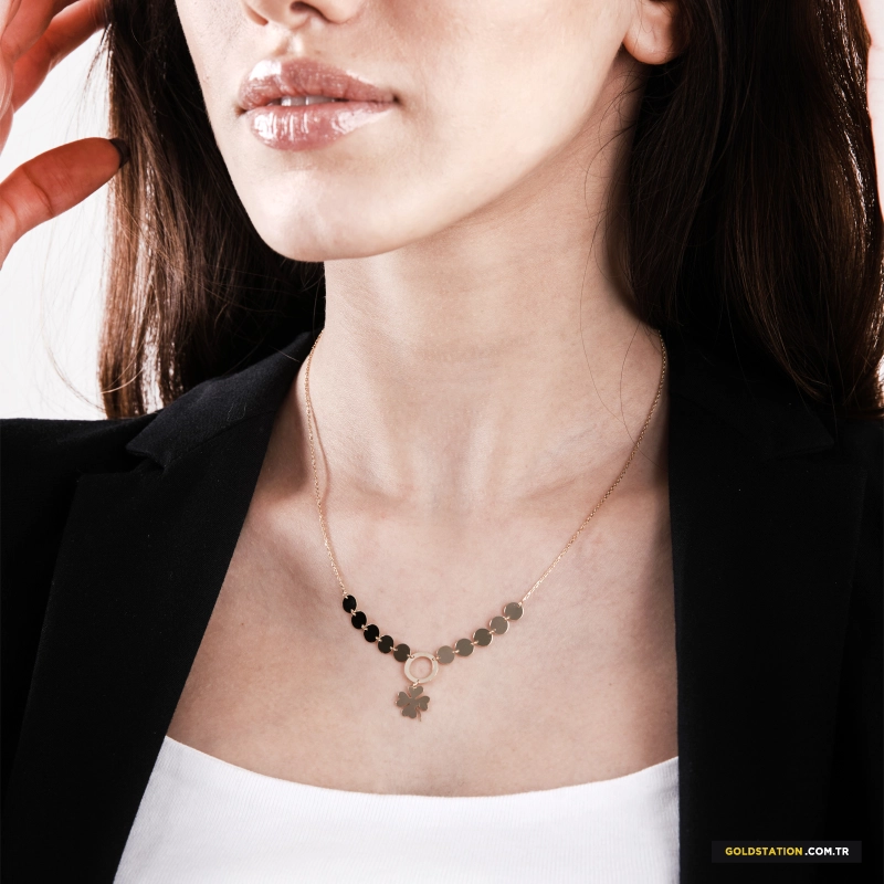 Pul Yonca Kadın Kolye