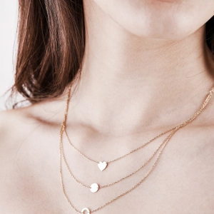 Halka Pul Kalp Kadın Kolye