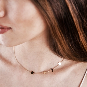 Ay Yıldız Güneş Kadın Kolye