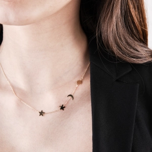 Ay Yıldız Güneş Kadın Kolye